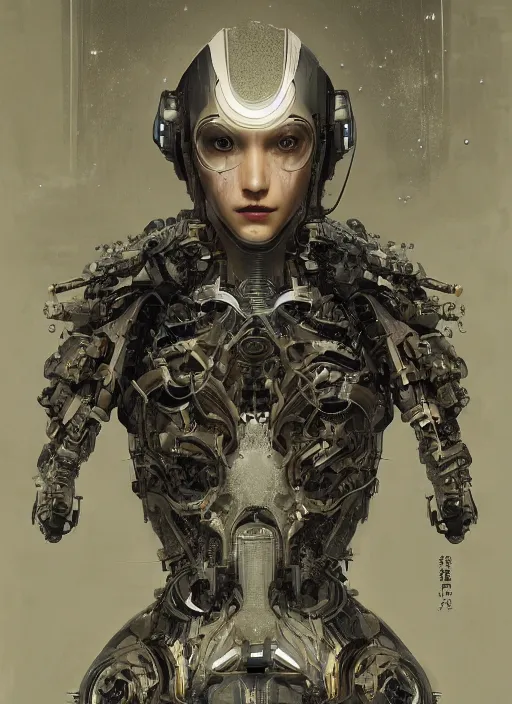 Prompt: portrait of a futuristic geisha cyborg, ex machina, modern fine art, fractal, intricate, elegant, highly detailed, subsurface scandering, by jheronimus bosch and greg rutkowski,