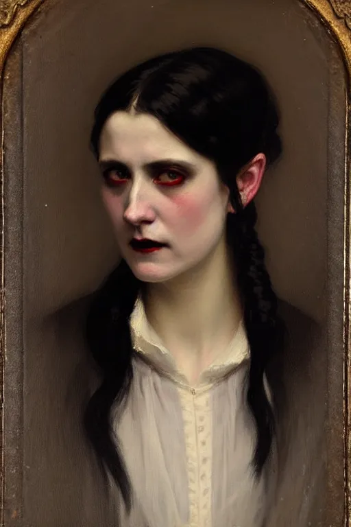 Prompt: ( ( ( ( ( ( ( ( ( ( ( victorian genre painting vampire portrait ) ) ) ) ) ) ) ) ) ) ) painted by solomon joseph solomon and richard schmid and jeremy lipking!!!!!!!!!!!!!!!!!!!!!!!!!!!!