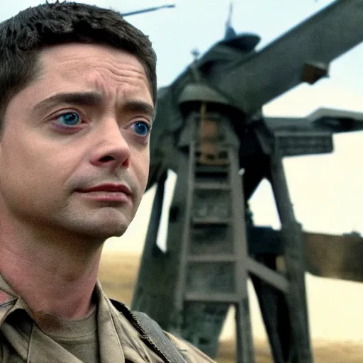 Prompt: Topher Grace starring in saving private Ryan