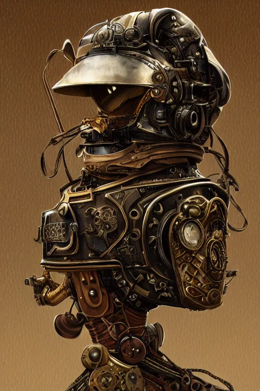 Image similar to steampunk helmet fantasy art mask robot ninja stylized digital illustration sharp focus, elegant intricate digital painting artstation concept art global illumination ray tracing advanced technology chaykin howard and campionpascale and cooke darwyn and davis jack