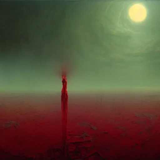 Image similar to an epic sci-fi cosmic horror landscape, by Beksiński and Rutkowski, horror, cosmic horror, blood, red, space, unknown, dark, cyberpunk, cinematic, 8k