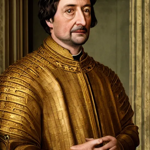 Image similar to richard iv the roman king, excited real human wearing cashmere shirt, soft studio lighting, sigma lens photo, he is looking directly into camera holding something soft