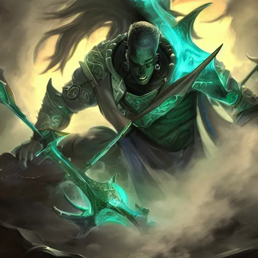 Prompt: Thresh from League of legends, high resolution fantasy concept art, intricate details, soft lighting