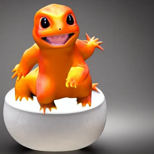 Prompt: a charmander clear ice sculpture, ultra realistic, concept art, intricate details, highly detailed, photorealistic, octane render, 8 k, 3 5 mm film