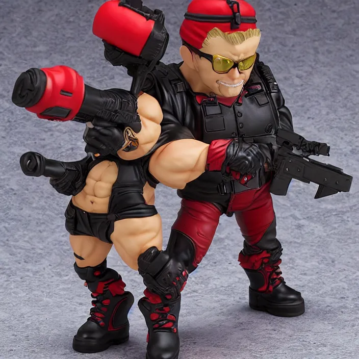 Image similar to Duke Nukem!!!!!!!!!!!!!!!!!!!!!!, An (((((((anime Nendoroid))))))) of Duke Nukem, figurine, detailed product photo