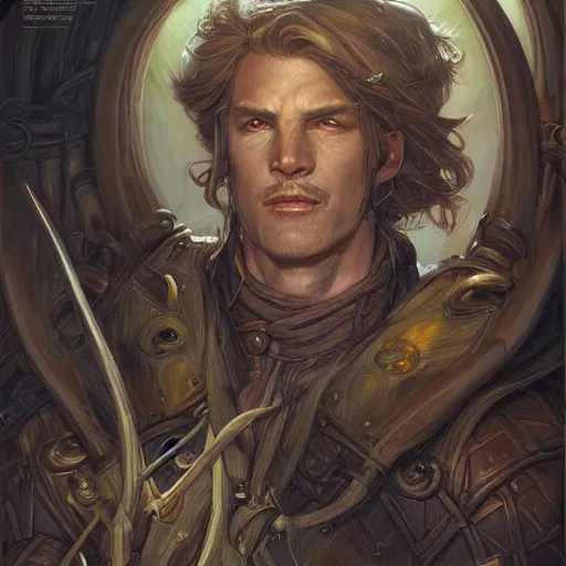 Prompt: portrait of a male rogue bard, fantasy art by donato giancola and magali villenueve and rossdraws, featured on cg society, reimagined by industrial light and magic, behance hd, movie still