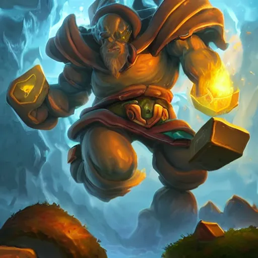 Image similar to air (elemental giant golem), air and tornado theme, hearthstone art style, epic fantasy card game art