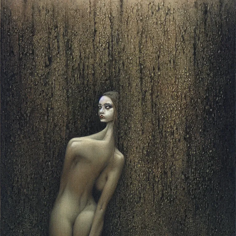 Prompt: portrait of monstergirl by Beksinski, Luis Royo