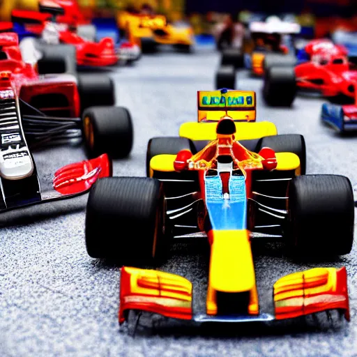 Image similar to photograph, formula 1, monaco, hot wheels, macro, bokeh