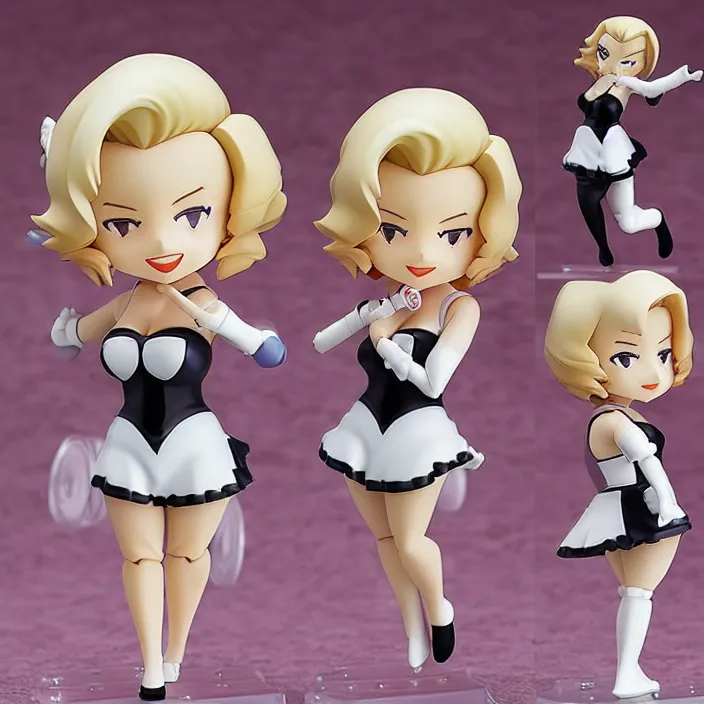 Prompt: [Marilyn Monroe], An anime Nendoroid of [Marilyn Monroe], figurine, detailed product photo