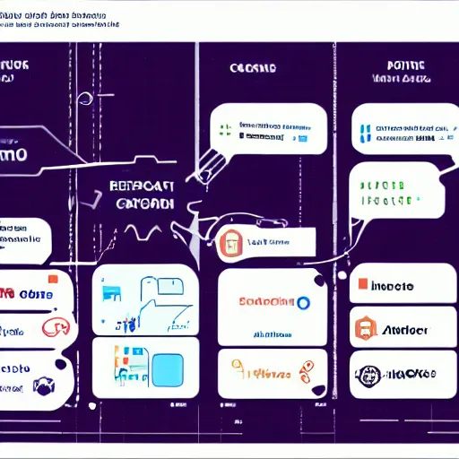 Image similar to a simple micro-service deployed to Kubernetes, presented at keynote by CEO, trending on Artstation, by Visual Capitalist