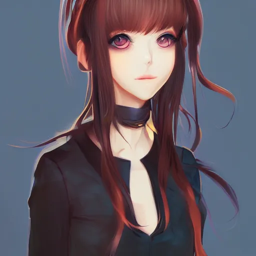 Image similar to full headshot portrait of a pretty young anime woman, drawn by WLOP, by Avetetsuya Studios, attractive character, colored sketch anime manga panel, trending on artstation