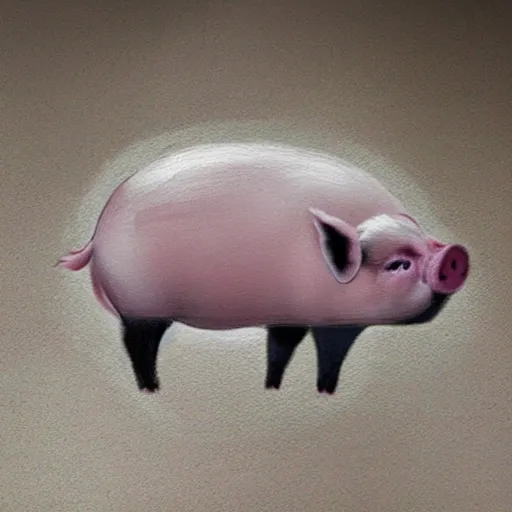 Image similar to cute pig, minimalism