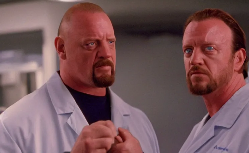 Prompt: a still of The Undertaker in Scrubs(2001),