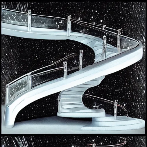 Image similar to Darth Vader walking down an infinite spiral staircase made out of diamonds,