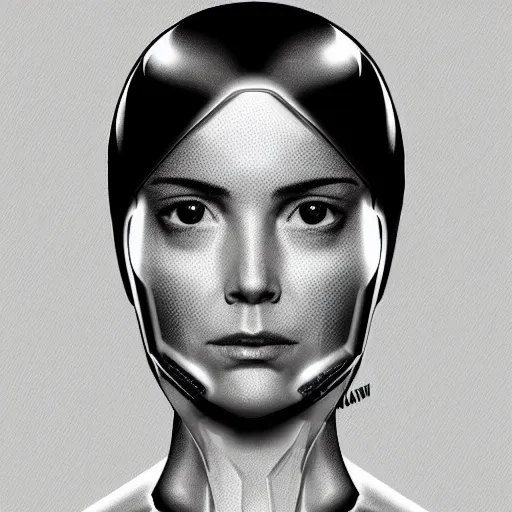 Image similar to Portrait of Ava from Ex-Machina, digital art