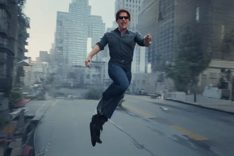 Prompt: ((a cinematic still of)) (tom cruise!), jumping, (oprah winfrey show!!), ((((octane render, nvidia raytracing demo))))