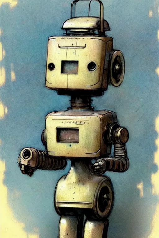 Image similar to ( ( ( ( ( 1 9 5 0 s robot. muted colors. ) ) ) ) ) by jean - baptiste monge!!!!!!!!!!!!!!!!!!!!!!!!!!!!!!