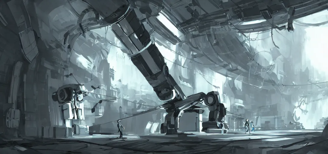 Prompt: Portal 2 Concept Art
