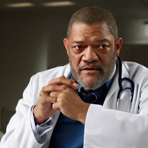Image similar to laurence fishburne as a doctor
