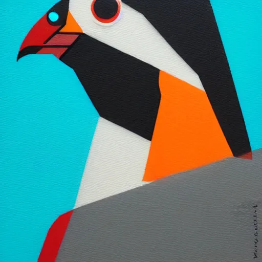 Image similar to real Pigeon profile picture by Sachin Teng, asymmetrical, Organic bird Painting , Matte Painting, geometric shapes, hard edges, graffiti, street art:2 by Sachin Teng:4