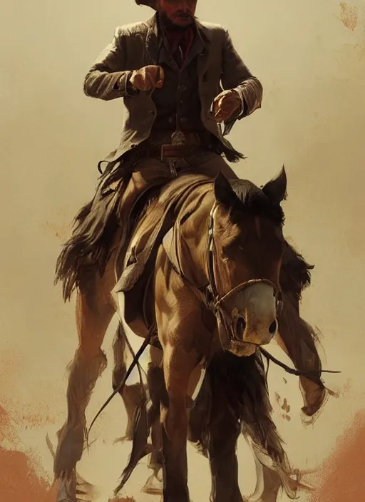 Image similar to jonathan banks as a cowboy, elegant, digital painting, concept art, smooth, sharp focus, illustration, from red dead redemption by ruan jia and mandy jurgens and artgerm and william - adolphe bouguerea