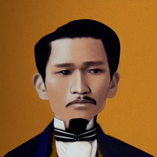 Image similar to portrait of jose rizal if he were alive in 2 0 2 0, hyperrealistic photography