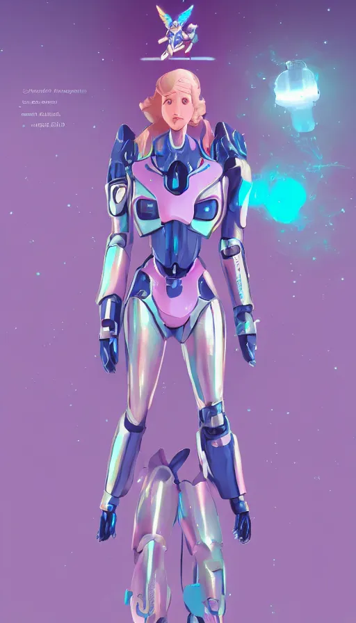 Prompt: full body Princess Rosalina with a scifi futuristic space suit by Ilya Kuvshinov concept art, Mobile Suit Gundam Mech suit, symmetrical face Glycerine skin hyper realistic neon Bioluminescent Cleopatra, trending on artstation