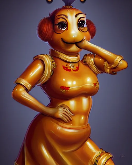 Image similar to beautiful xi jinping as honey, made of honey, wearing honey - themed miniskirt, award winning creature portrait photography, extremely detailed, artstation, 8 k, sensual lighting, incredible art, wlop, artgerm, backlit, rim lighting, hi - fructose