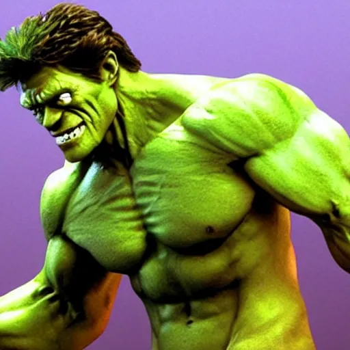 Prompt: willem dafoe as a hulk