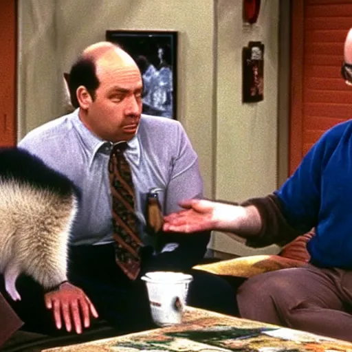 Prompt: That episode of Seinfeld where George Costanza learns what a ferret actually is.