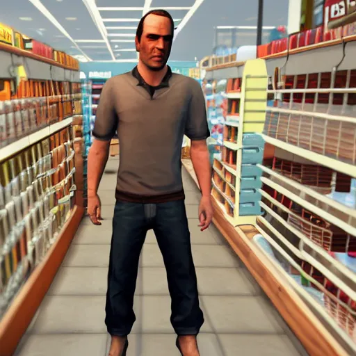 Image similar to gta 5 trevor in ikea