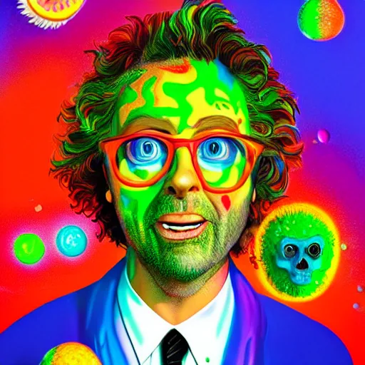 Image similar to wayne - coyne, peewee ’ s - playhouse, lisafrank, re - animator, 4 k, photorealistic, high - detail, octane render, artstation,