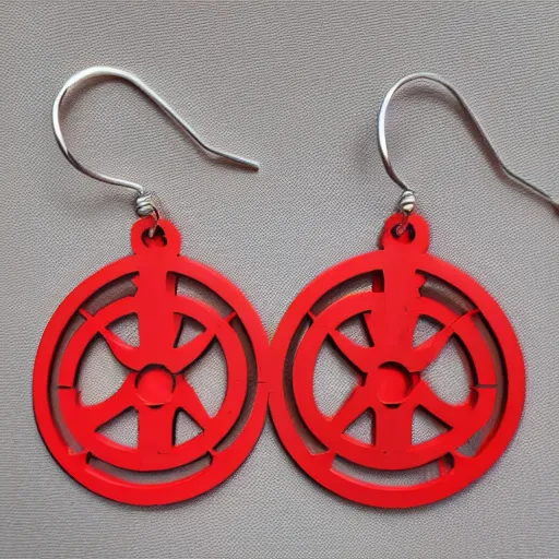 Image similar to segmented 2d laser cut earrings, star wars rebel logo