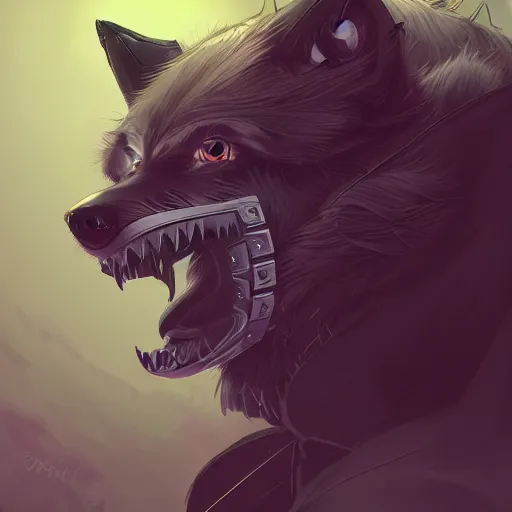 Image similar to A Wolf Scoundrel, Furry, Cyberpunk, digital art, award winning, artstation, masterpiece, very detailed,