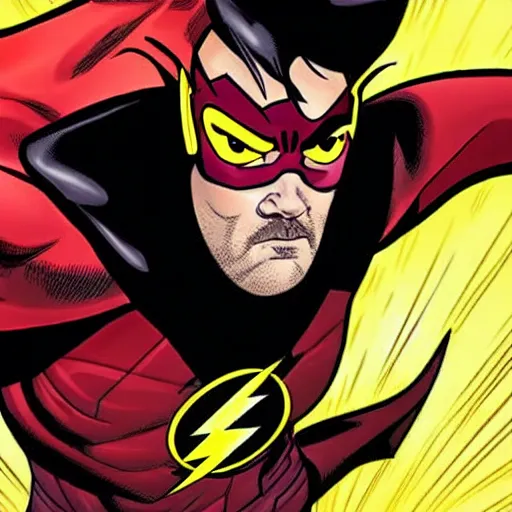 Image similar to jack black as the flash by dc comics