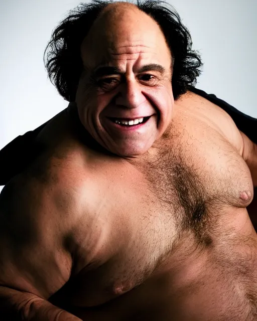 Image similar to portrait of danny devito as a wwe professional wrestler. photographic, photography