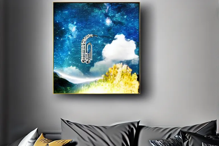 Image similar to favela tuba cloud sculpture, mid century modern environment, sunny, milky way, award winning art, epic dreamlike fantasy landscape, ultra realistic,