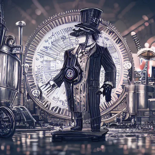 Prompt: a clockwork beast in the middle of a machine city, 8 k, shallow depth of field, 8 k, ultra high detail, concept art, w 1 0 2 4