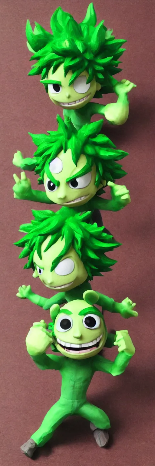 Prompt: 3d print of deku in pixar style