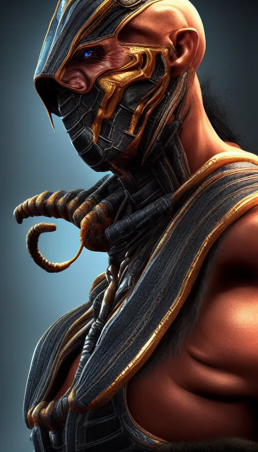 Image similar to hyper detailed photo realistic digital photo of characters of mortal kombat, octane render, trending artstation