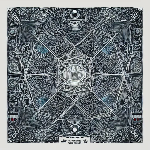 Image similar to “geometrically incomprehensible surreal order of Antarctica, extremely high detail, photorealistic, intricate line drawings, painted cubes, dotart, album art in the style of James Jean”