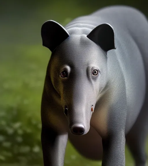 Prompt: award winning 5 5 mm photo of a dog tapir hybrid in a part.. dof. bokeh. magical atmosphere. art by greg rutkowski. life - like. very detailed 8 k. intricate. soft light. nikon d 8 5 0.
