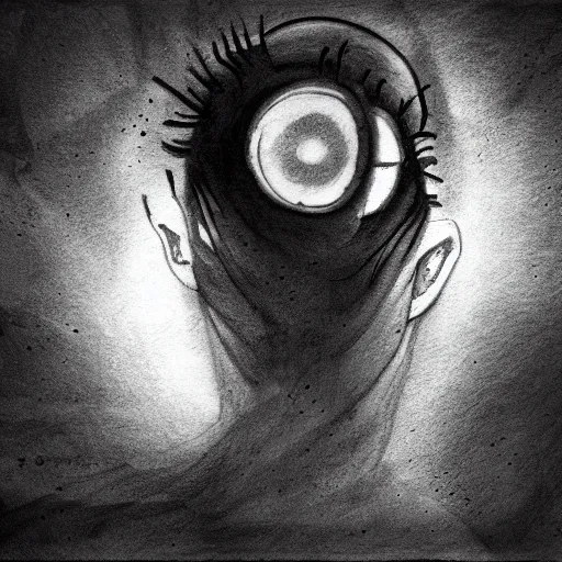 Image similar to a dark shadow inside ones mind, concept art, ink drawing, 1 6 k resolution, depth of field