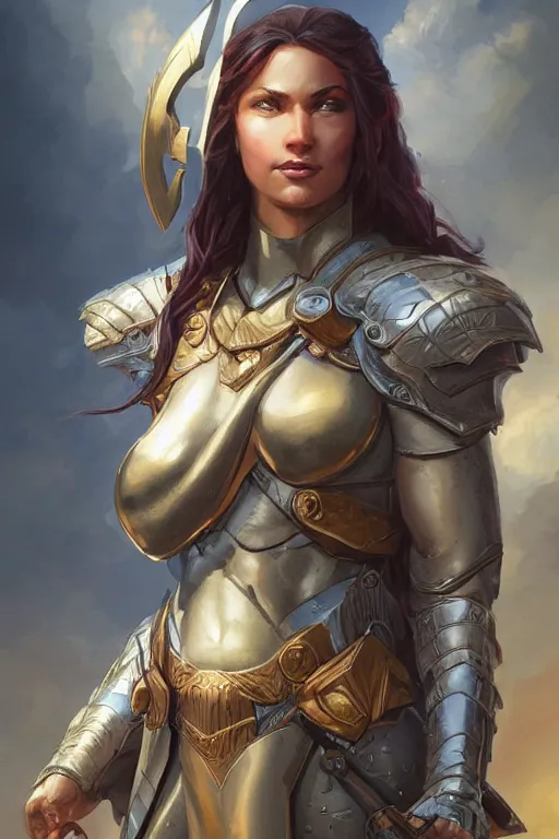 Image similar to amazon valkyrie athena, d & d, fantasy, portrait, highly detailed, headshot, digital painting, trending on artstation, concept art, sharp focus, illustration, art by artgerm and greg rutkowski and magali villeneuve