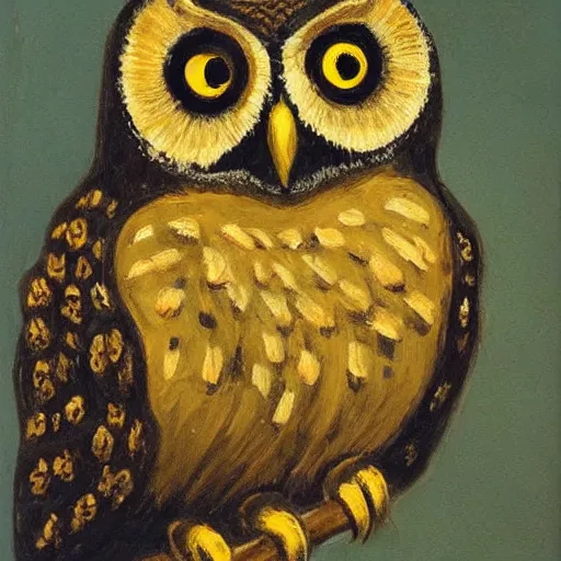 Prompt: owl, romanticism