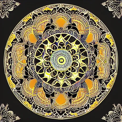 Image similar to Beautiful mandala, intricate, ornate, gorgeous, sacred geometry, inspiring, phi, by Charles Gilchrist