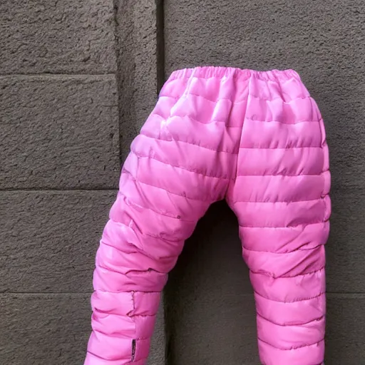 Image similar to pink penguin puffy pants