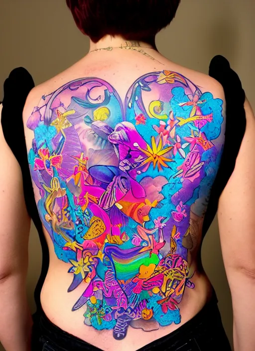 Katie Shocrylas Colorful Tattoos Channel Lisa Frank