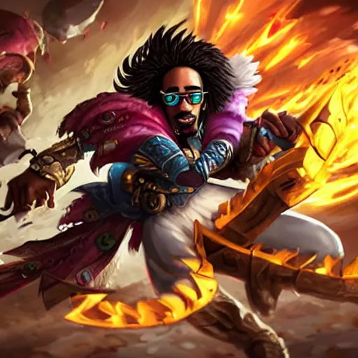 Image similar to Quavo as a League of Legends hero